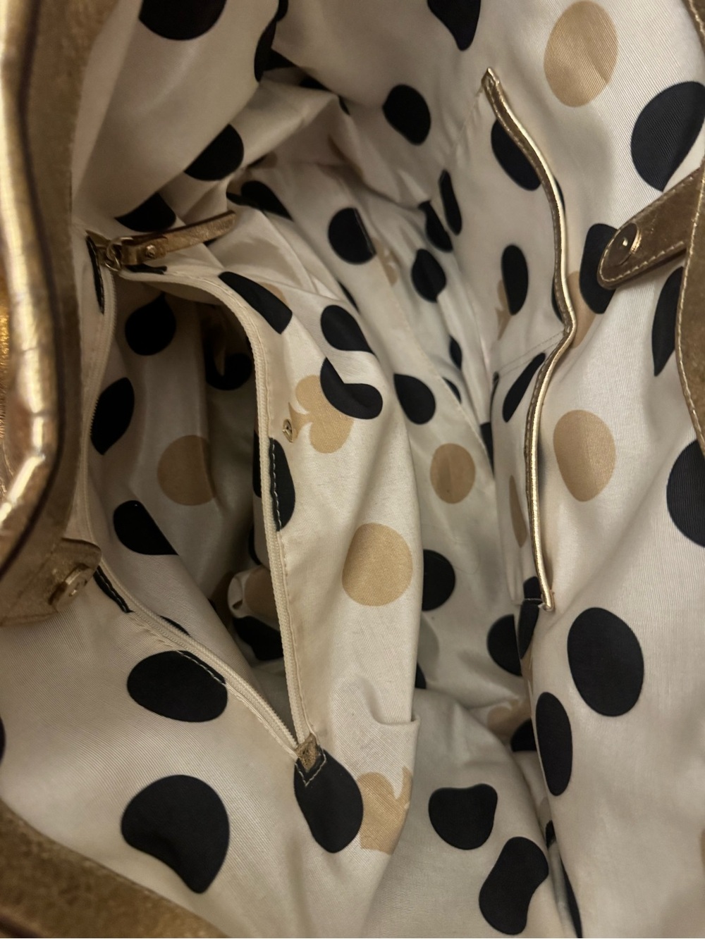 Kate spade New York Leather Metallic Gold Tote Bag - Picture 3 of 4